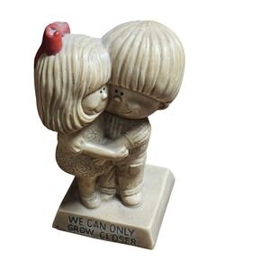 Vintage 1971 Russ & Wallace Berrie We Can Only Grow Closer 6" Figurine 9013